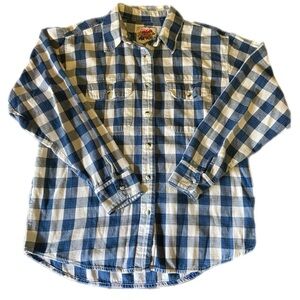 Vintage 90s Sorrel Plaid Shirt Large Long Sleeve Chest Pockets Outdoor Gingham